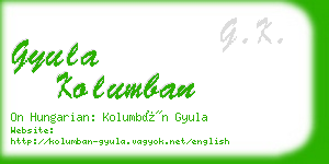 gyula kolumban business card